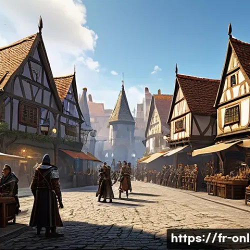 Home 31 MMORPG 레벨업 꿀팁 - A detailed fantasy MMORPG scene showcasing a diverse group of four players strategically planning th...