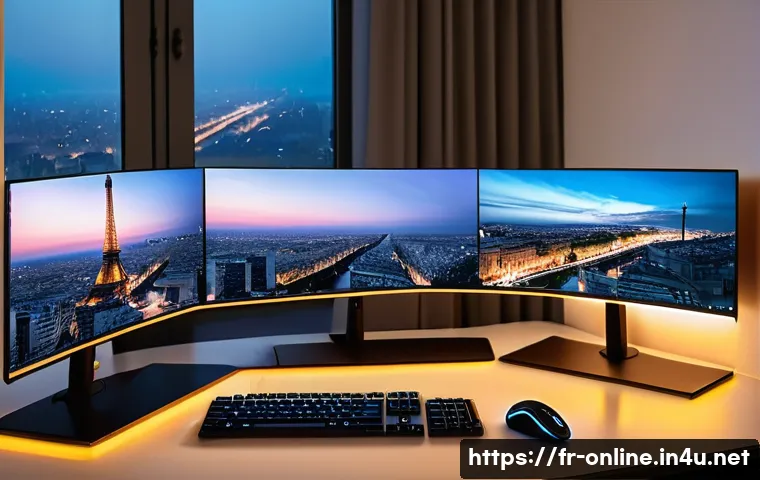 모바일 게임과 PC게임의 통합 경향 - A modern gaming setup showing a young French adult playing a cross-platform game seamlessly switchin...